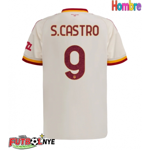 Camiseta AS Roma Santiago Castro #9 Visitante Equipación 2026-27 manga corta